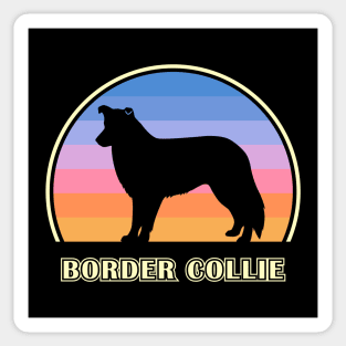 Border Collie Vintage Sunset Dog Sticker
